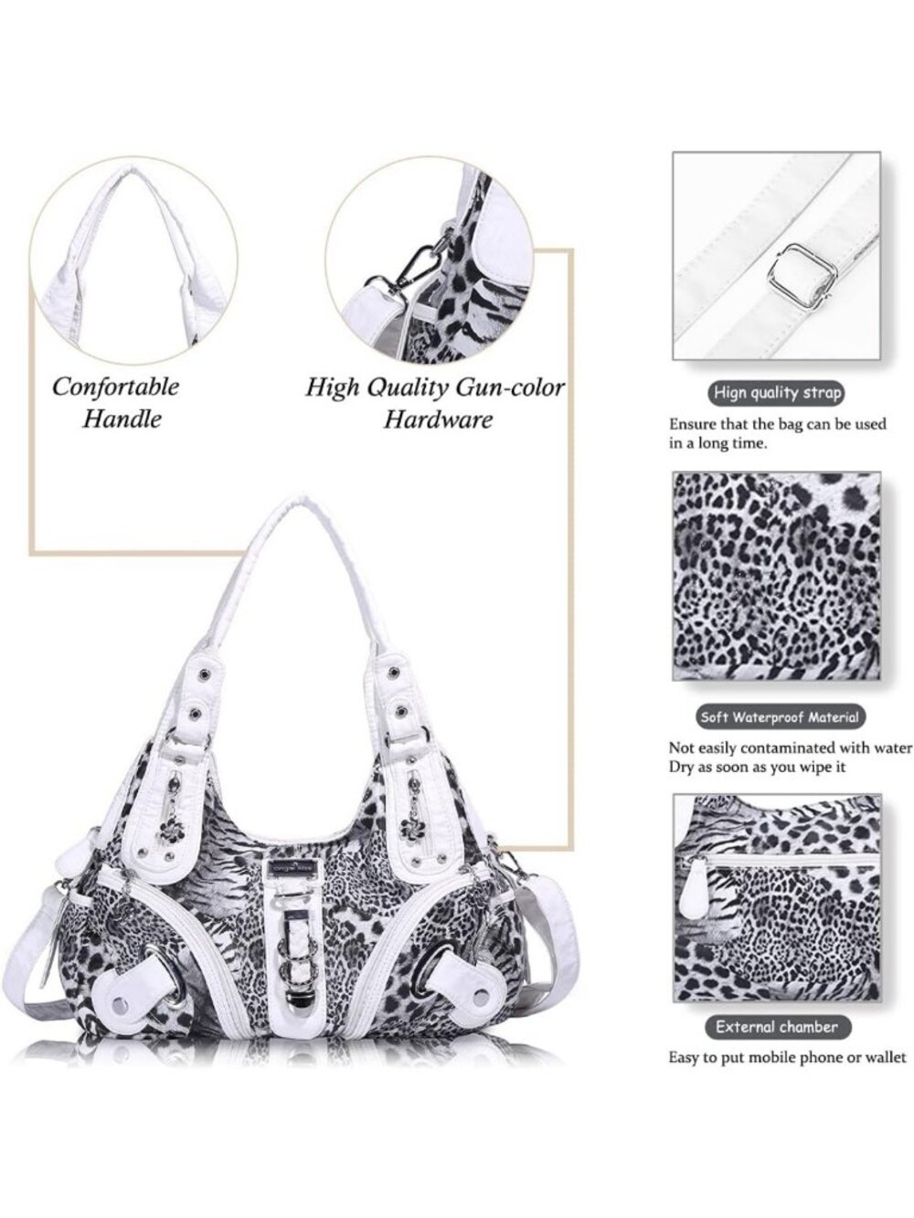 Stylish Large Hobo Shoulder Bag for Women - Versatile Daily Satchel Purse - Picture 6 of 7